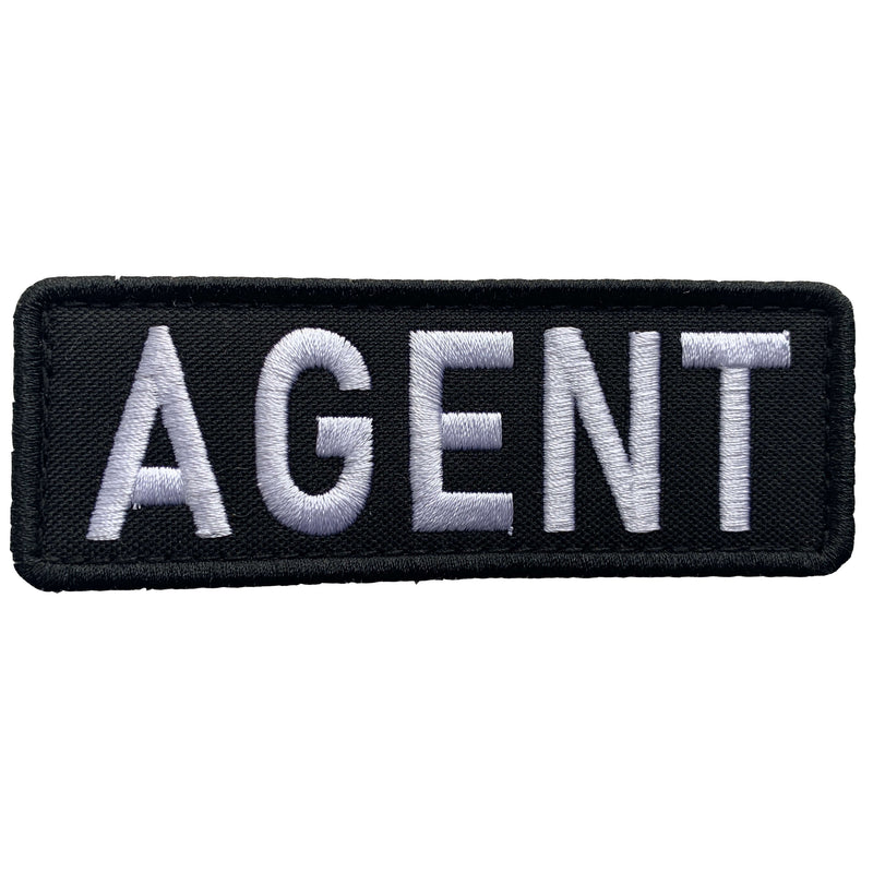 Load image into Gallery viewer, uuKen 4x1.4 inches Embroidered Agent Patch Tactical Morale with Hook Back for Bail Enforcement Recovery Vest Security Plate Carrier
