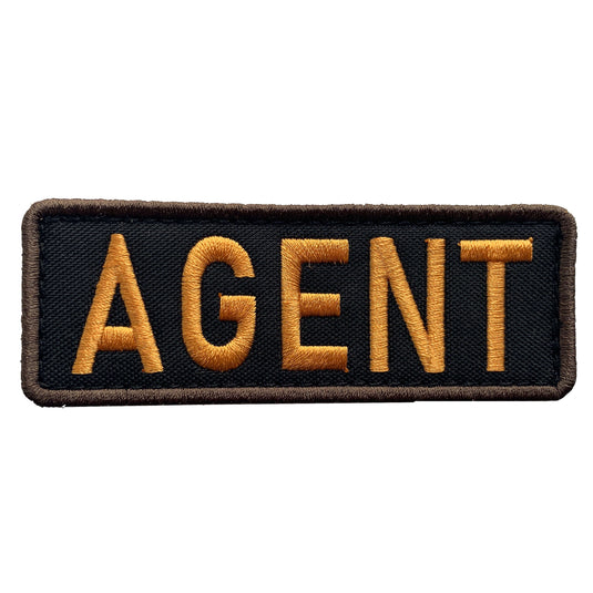 uuKen 4x1.4 inches Embroidered Agent Patch Tactical Morale with Hook Back for Bail Enforcement Recovery Vest Security Plate Carrier