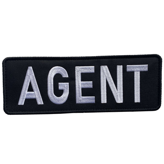 uuKen 8.5x3 inches Large Embroidery Bail Agent Patch Tactical Morale with Hook Back for Bail Enforcement Recovery Vest Security Plate Carrier