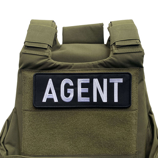 uuKen 8.5x3 inches Large Embroidery Bail Agent Patch Tactical Morale with Hook Back for Bail Enforcement Recovery Vest Security Plate Carrier
