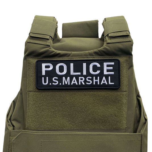 uuKen Large Embroidery 8.5x3 inches US Marshals Deputy Patch for Tactical Vest Police Marshal Plate Carrier Back Panel