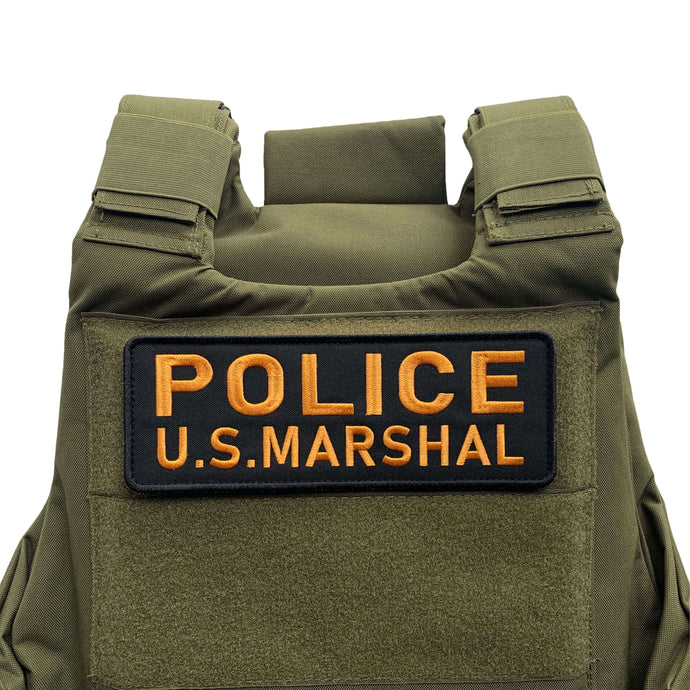 uuKen Large Embroidery 8.5x3 inches US Marshals Deputy Patch for Tactical Vest Police Marshal Plate Carrier Back Panel