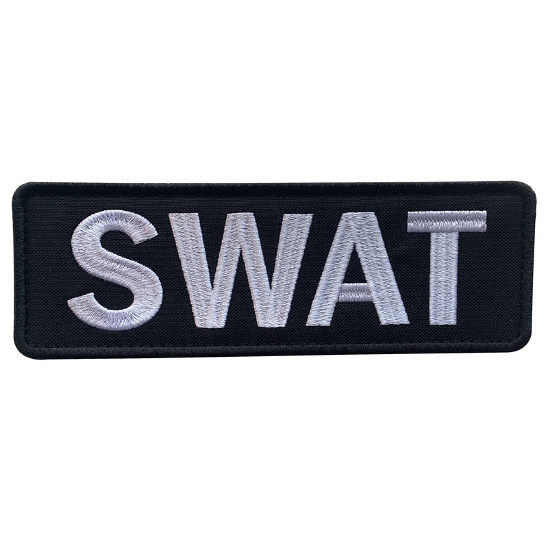 Load image into Gallery viewer, uuKen Black and White SWAT Operator Team Embroidered Morale Patches Embroidery Hook Back for Officer Guard Uniforms Vests Jacket Plate Carrier Hat
