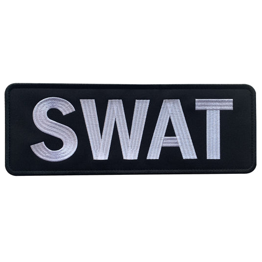 uuKen Black and White SWAT Operator Team Embroidered Morale Patches Embroidery Hook Back for Officer Guard Uniforms Vests Jacket Plate Carrier Hat