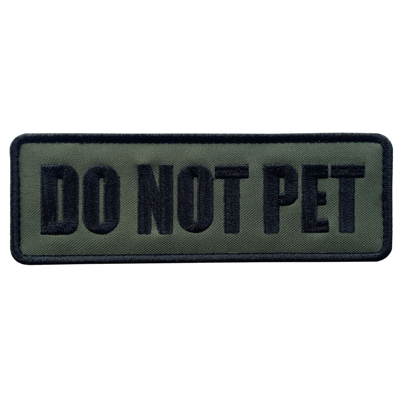 Load image into Gallery viewer, uuKen 6x2 inches Embroidered Military Tactical K9Service Dog Do Not Pet Morale Patch 2x6 inch Hook Backing for Tactical K9 Vest Training Dog Collar Harness Leash
