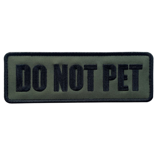 uuKen 6x2 inches Embroidered Military Tactical K9Service Dog Do Not Pet Morale Patch 2x6 inch Hook Backing for Tactical K9 Vest Training Dog Collar Harness Leash