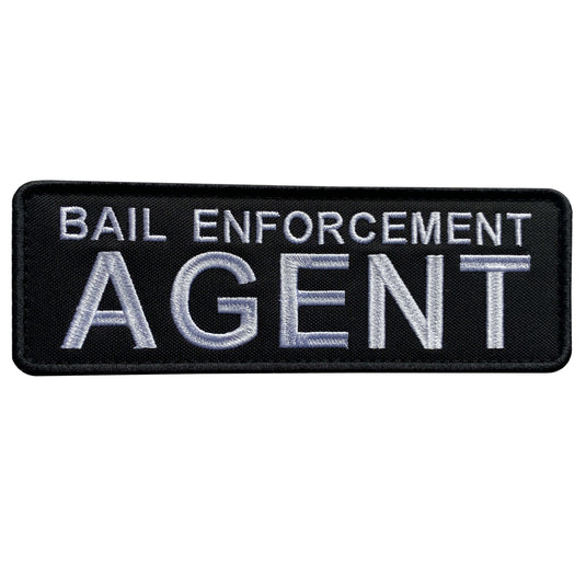 uuKen Embroidery Bail Enforcement Agent Patches with Hook Fastener Back for Tactical Morale Vest Security Plate Carrier Clothing Uniforms