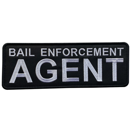 Agent Patch uuKen Embroidery Bail Enforcement Agent Patches with Hook Fastener Bac