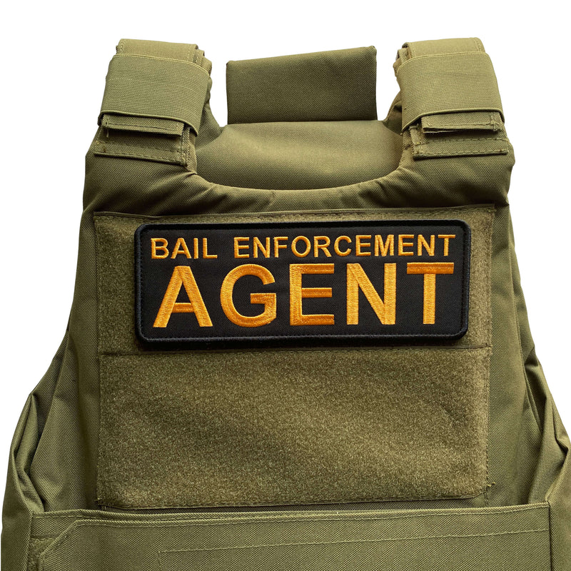 uuKen Embroidery Bail Enforcement Agent Patches with Hook Fastener Bac