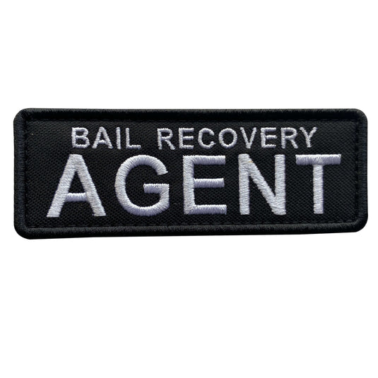 uuKen Embroidered Bail Recovery Agent Patch with Hook Backing for Enforcement Federal Special Division Agent Tactical Vest Plate Carrier Back Panel
