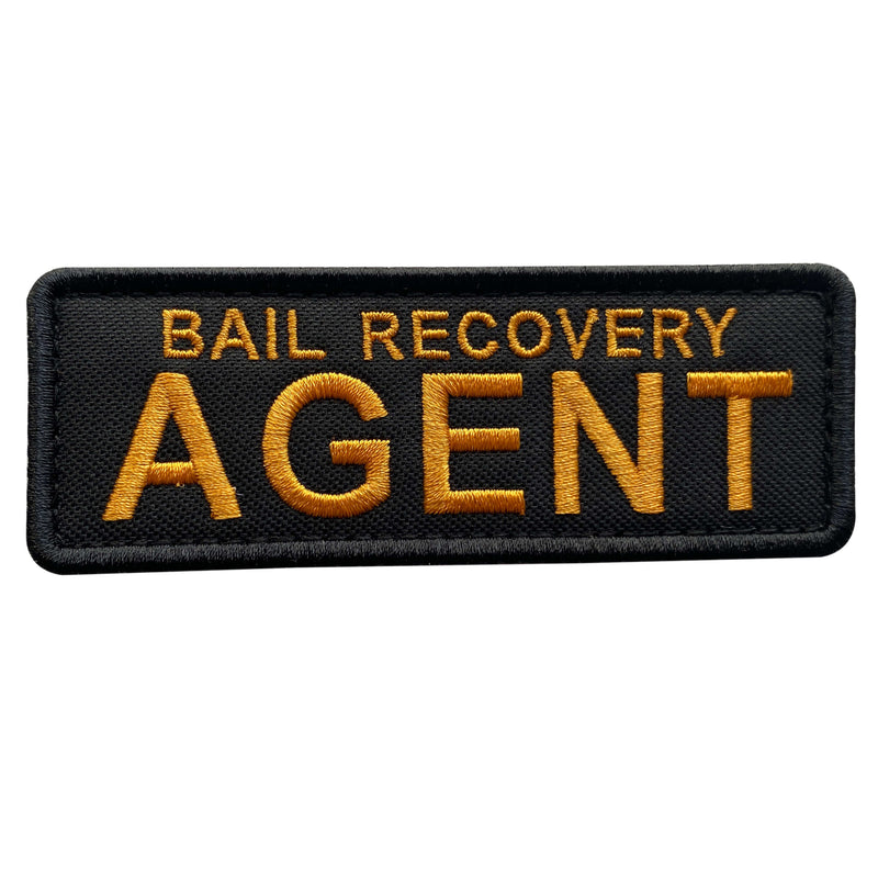 Load image into Gallery viewer, uuKen Embroidered Bail Recovery Agent Patch with Hook Backing for Enforcement Federal Special Division Agent Tactical Vest Plate Carrier Back Panel
