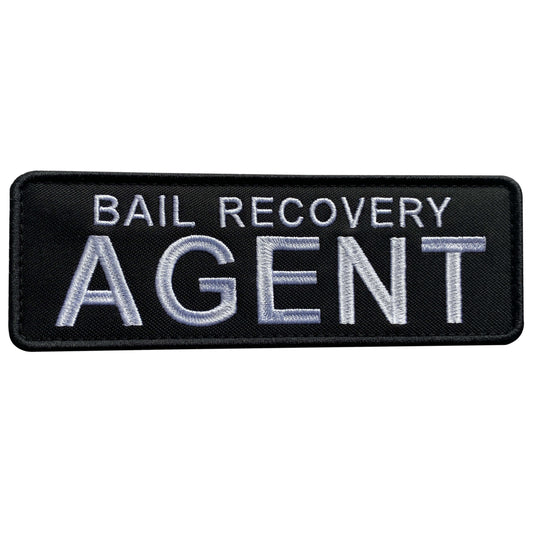 uuKen Embroidered Bail Recovery Agent Patch with Hook Backing for Enforcement Federal Special Division Agent Tactical Vest Plate Carrier Back Panel