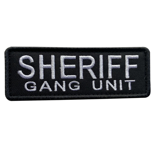 uuKen Small 4x1.4 inches Embroidered Sheriff Gang Unit Patch for Tactical Vest Plate Carrier Law Enforcement Vest Back Panel
