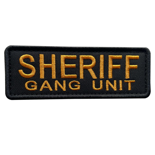 uuKen Small 4x1.4 inches Embroidered Sheriff Gang Unit Patch for Tactical Vest Plate Carrier Law Enforcement Vest Back Panel