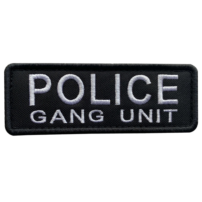 uuKen 4x1.4 inches Small Embroidery Police Gang Unit Patch SWAT for Tactical Vest Plate Carrier Uniforms Clothing