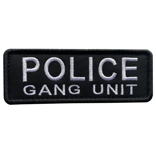 uuKen 4x1.4 inches Small Embroidery Police Gang Unit Patch SWAT for Tactical Vest Plate Carrier Uniforms Clothing