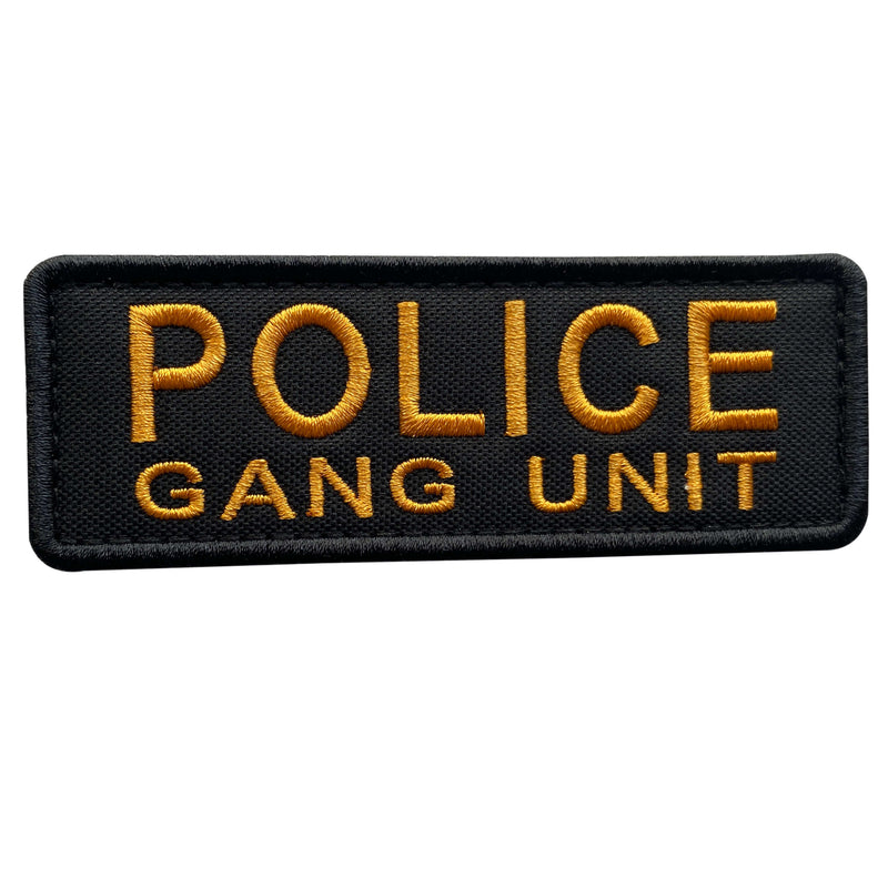 Load image into Gallery viewer, uuKen 4x1.4 inches Small Embroidery Police Gang Unit Patch SWAT for Tactical Vest Plate Carrier Uniforms Clothing

