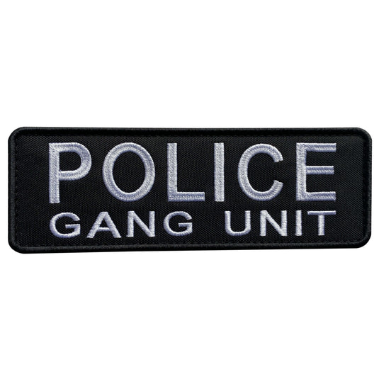 uuKen 6x2 inches Big Embroidered Police Gang Unit Patch SWAT for Tactical Vest Plate Carrier Uniforms Clothing VendoruuKen