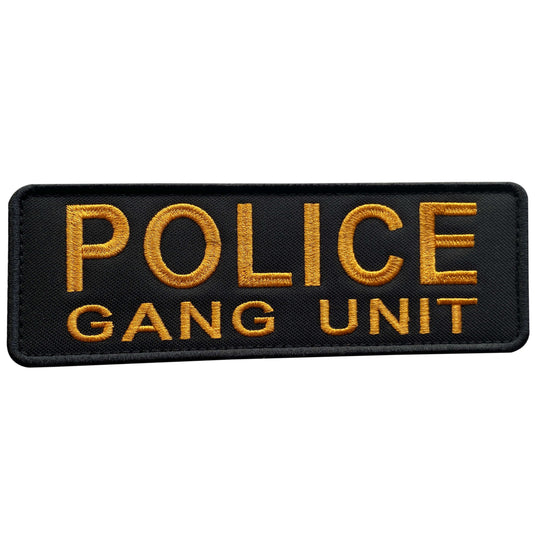 uuKen 6x2 inches Big Embroidered Police Gang Unit Patch SWAT for Tactical Vest Plate Carrier Uniforms Clothing VendoruuKen