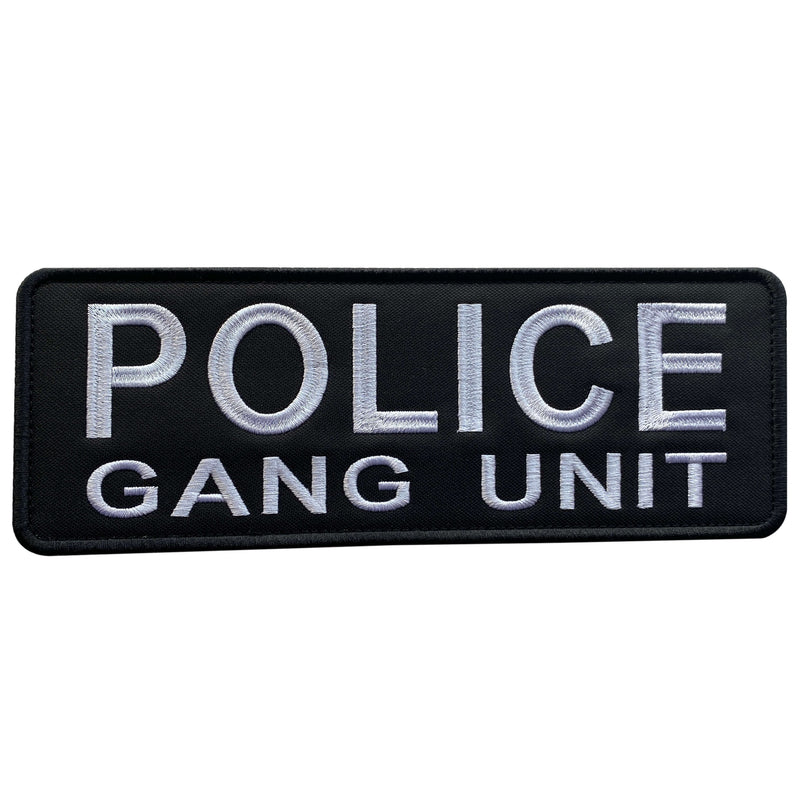 Load image into Gallery viewer, uuKen 8.5x3 inches Large Embroidery Police Gang Unit Patch SWAT for Tactical Vest Plate Carrier Uniforms Clothing
