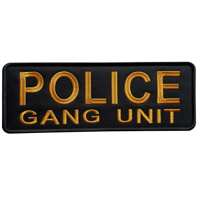 Load image into Gallery viewer, uuKen 8.5x3 inches Large Embroidery Police Gang Unit Patch SWAT for Tactical Vest Plate Carrier Uniforms Clothing
