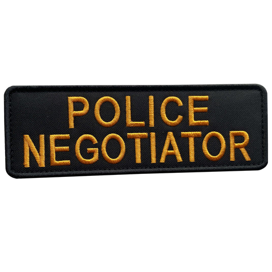 uuKen 6x2 inches Big SWAT Police Negotiator Patch for Tactical Vest Enforcement Clothing Uniforms Plate Carrier