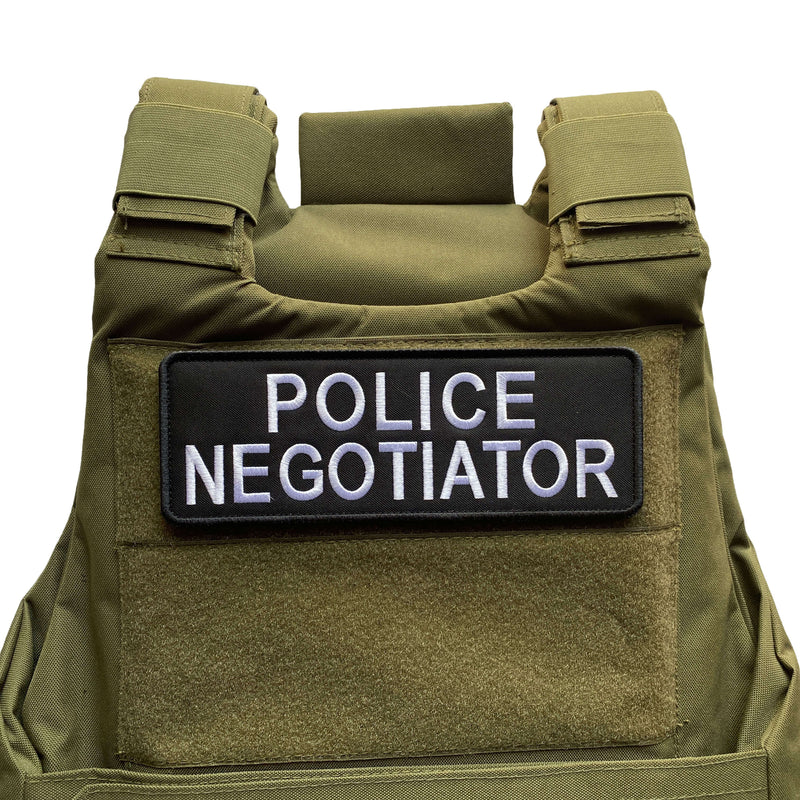 Load image into Gallery viewer, uuKen 8.5x3 inches Large Tactical Police Negotiator Patch for SWAT Tactical Vest Enforcement Clothing Uniforms Plate Carrier
