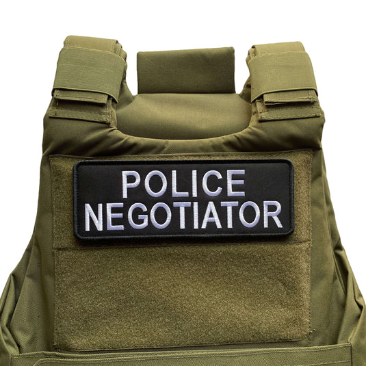 uuKen 8.5x3 inches Large Tactical Police Negotiator Patch for SWAT Tactical Vest Enforcement Clothing Uniforms Plate Carrier