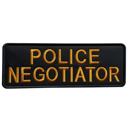 uuKen 8.5x3 inches Large Tactical Police Negotiator Patch for SWAT Tactical Vest Enforcement Clothing Uniforms Plate Carrier