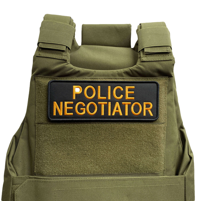 Load image into Gallery viewer, uuKen 8.5x3 inches Large Tactical Police Negotiator Patch for SWAT Tactical Vest Enforcement Clothing Uniforms Plate Carrier
