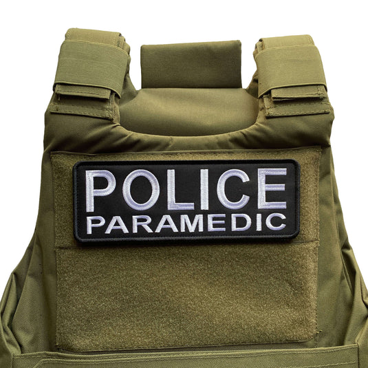 uuKen 8.5x inches Large EMS EMT Police Paramedic Patch with Hook Fastener Back for Tactical Vest Plate Carrier Enforcement Uniforms Clothing Back Panel