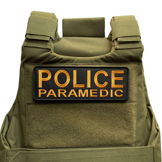 uuKen 8.5x inches Large EMS EMT Police Paramedic Patch with Hook Fastener Back for Tactical Vest Plate Carrier Enforcement Uniforms Clothing Back Panel