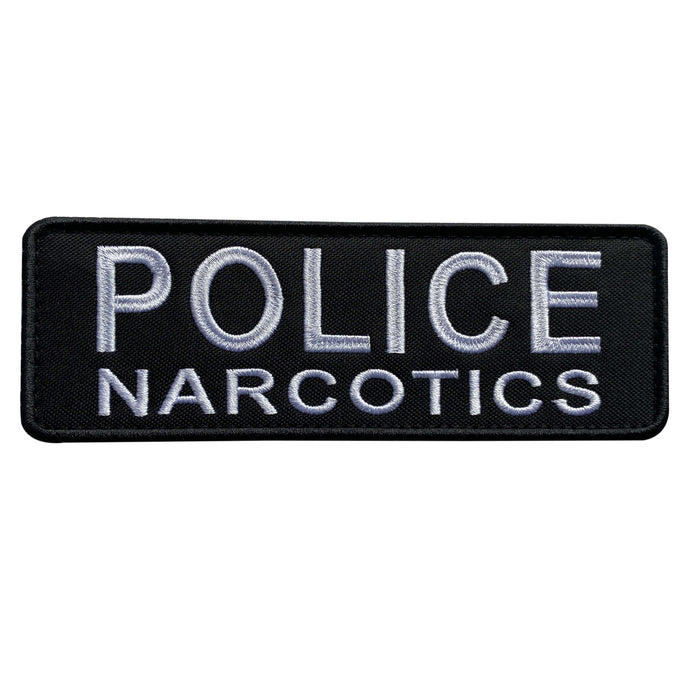 uuKen 6x2 inch Big Embroidery Police Narcotics Unit Patches Hook Backing for Plate Carrier Enforcement Clothing Uniforms Tactical Vest Back Panel
