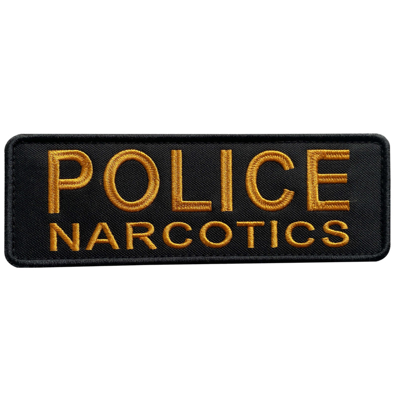  Police Embroidered Patches Hook and Loop, Durable