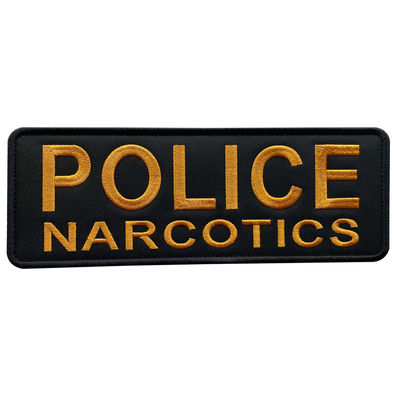 uuKen 8.5x3 inch Embroidery Large Police Narcotics Unit Patches Hook B