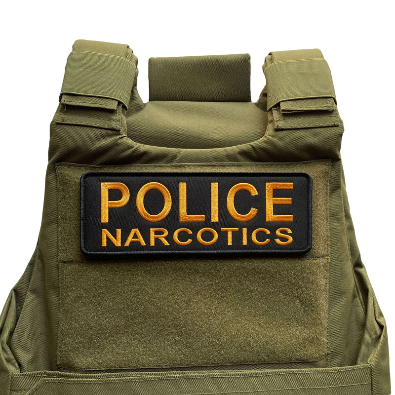 uuKen 8.5x3 inch Embroidery Large Police Narcotics Unit Patches Hook B