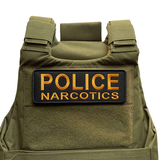 uuKen 8.5x3 inch Embroidery Large Police Narcotics Unit Patches Hook Backing for Plate Carrier Enforcement Clothing Uniforms Tactical Vest Back Panel