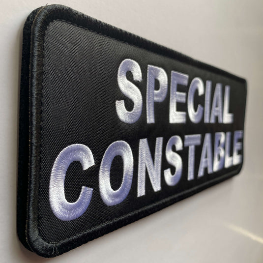 uuKen 10x4 inches Large Embroidery Special Constable Police Officer Patch Hook and Loop for Tactical Vest Plate Carrier Back Panel