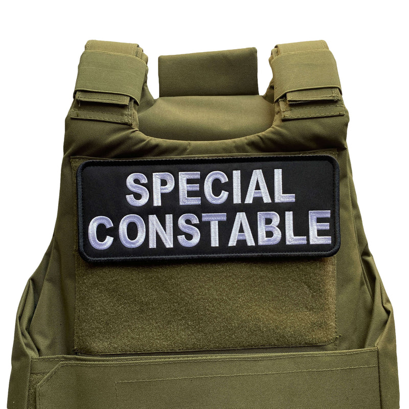 Load image into Gallery viewer, uuKen 10x4 inches Large Embroidery Special Constable Police Officer Patch Hook and Loop for Tactical Vest Plate Carrier Back Panel
