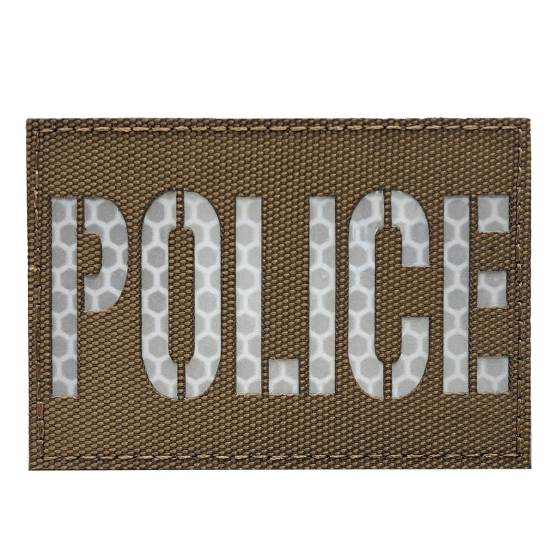 Load image into Gallery viewer, uuKen 3x2 inches Laser Cut Cutting Reflective Police Department Officer Patch for Tactical Caps Bags Uniforms

