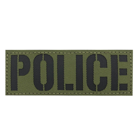 uuKen 4x1.4 inches Reflective Laser Cut Cutting Police Department Officer Patch for Tactical Uniforms Vests