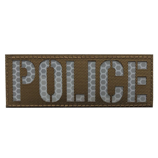 uuKen 4x1.4 inches Reflective Laser Cut Cutting Police Department Officer Patch for Tactical Uniforms Vests