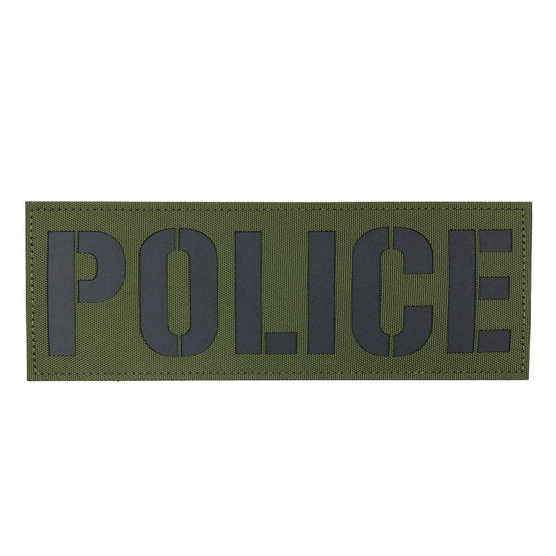 Load image into Gallery viewer, uuKen 8.5x3 inches Large Vest Reflective Police Patch Hook and Loop Fastener Backing
