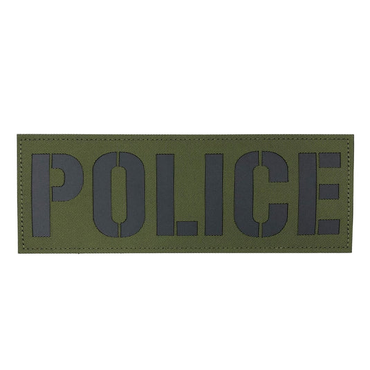 uuKen 8.5x3 inches Large Vest Reflective Police Patch Hook and Loop Fastener Backing