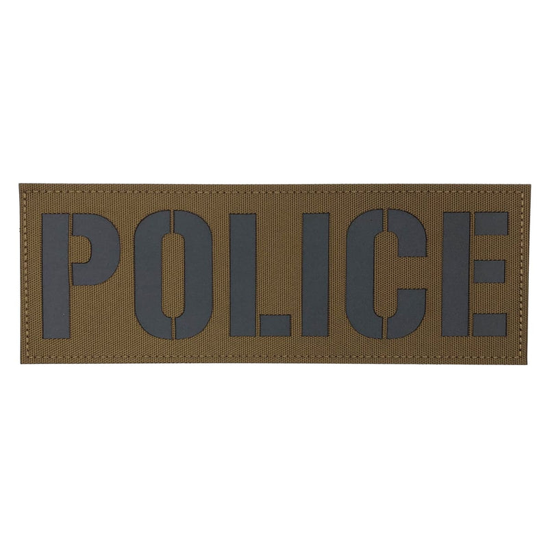 Load image into Gallery viewer, uuKen 8.5x3 inches Large Vest Reflective Police Patch Hook and Loop Fastener Backing
