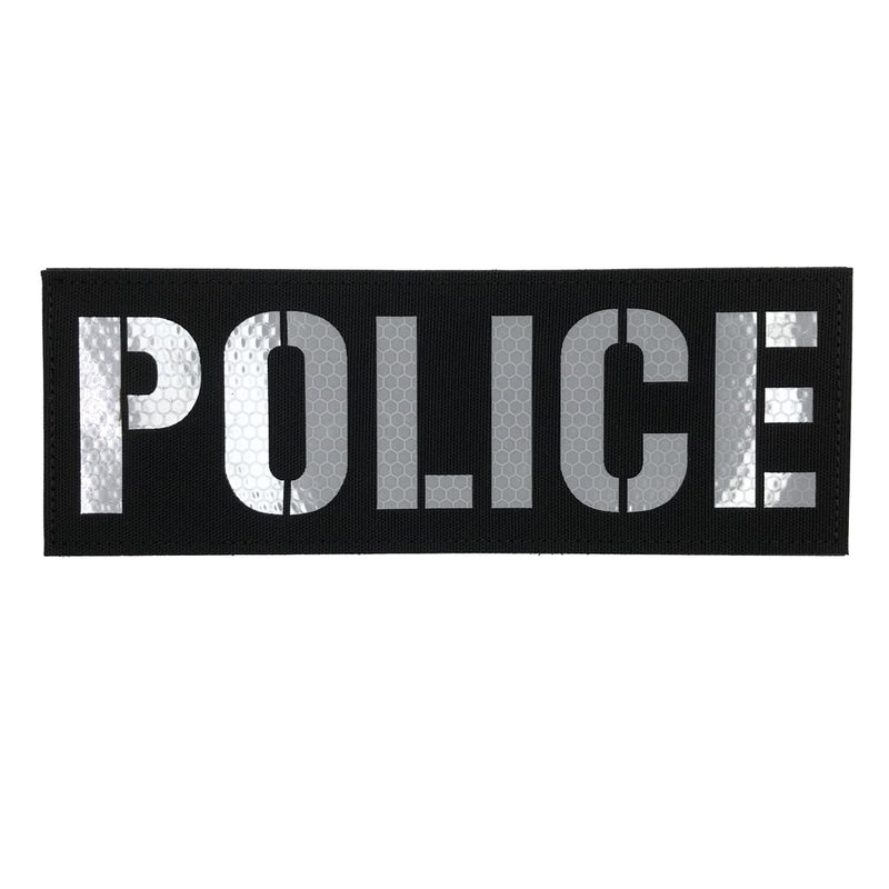 Load image into Gallery viewer, uuKen 8.5x3 inches Large Vest Reflective Police Patch Hook and Loop Fastener Backing
