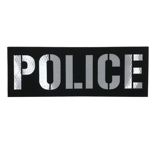 uuKen 8.5x3 inches Large Vest Reflective Police Patch Hook and Loop Fastener Backing