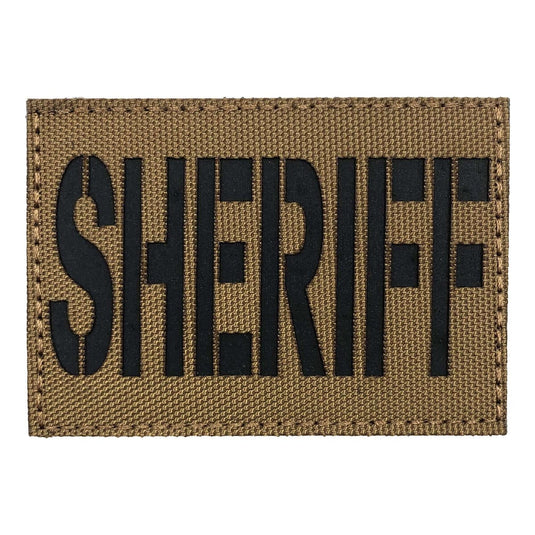 uuKen 3x2 inches Laser Cut Reflective Deputy Sheriff Officer Department Patch for Tactical Caps Bags Uniforms