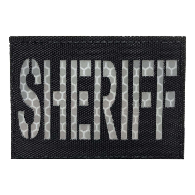 Load image into Gallery viewer, uuKen 3x2 inches Laser Cut Reflective Deputy Sheriff Officer Department Patch for Tactical Caps Bags Uniforms
