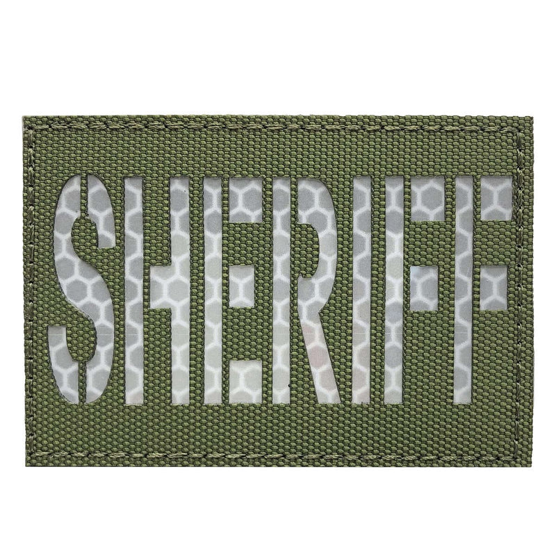 Load image into Gallery viewer, uuKen 3x2 inches Laser Cut Reflective Deputy Sheriff Officer Department Patch for Tactical Caps Bags Uniforms

